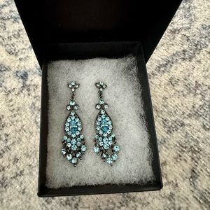 Stunning Blue Gem Earrings